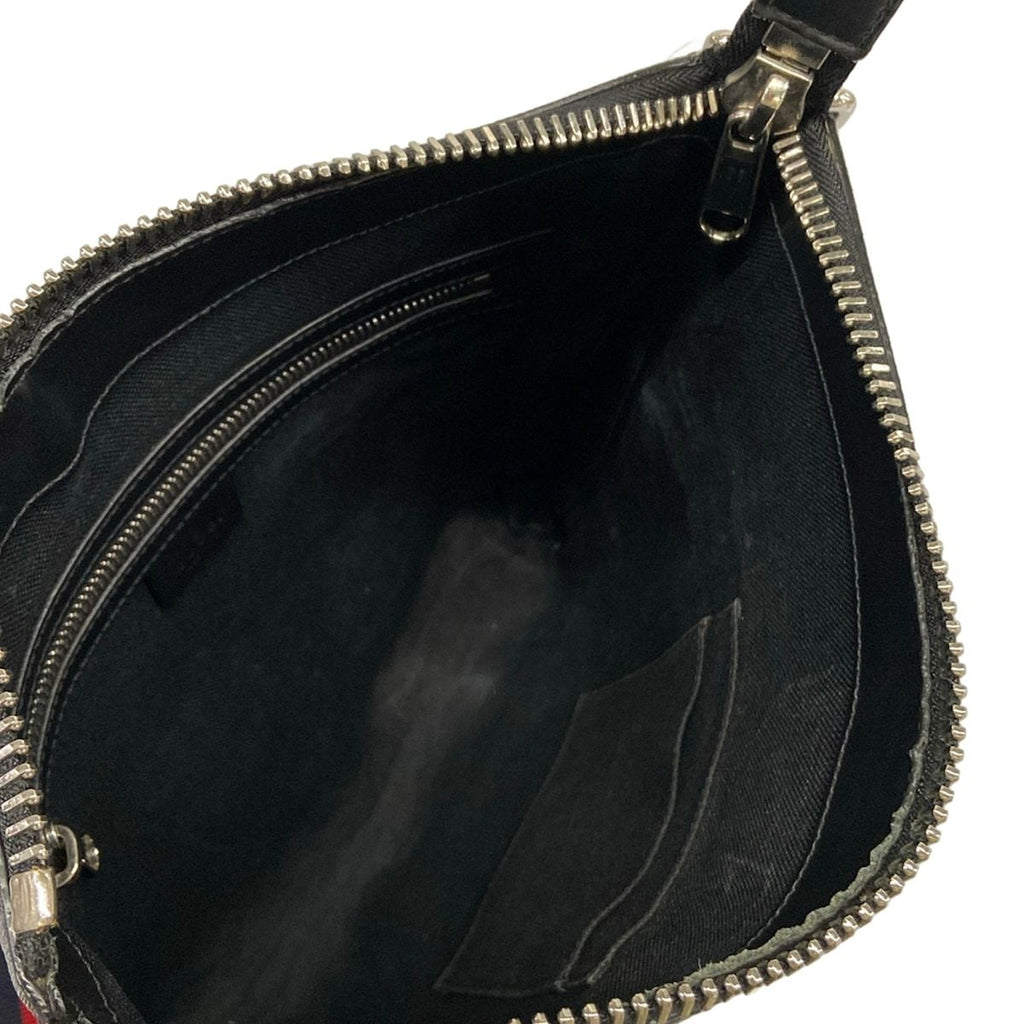 Gucci Shoulder Bag GG Plus Supreme Dark Gray Black Multi Leather — view 7