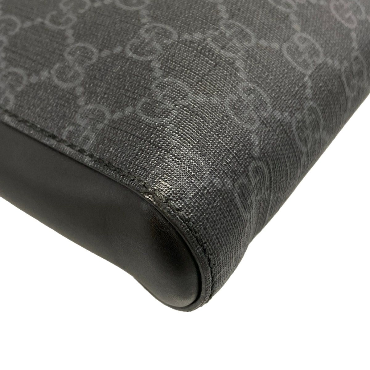 Gucci Shoulder Bag GG Plus Supreme Dark Gray Black Multi Leather — view 6