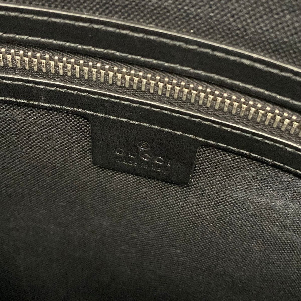 Gucci Shoulder Bag GG Plus Supreme Dark Gray Black Multi Leather — view 9