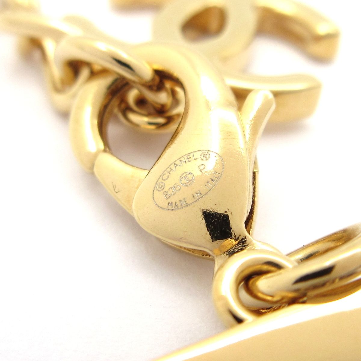 Chanel Necklace CC Logo Leather Gold Black Triple Strand — view 5