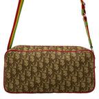 Dior Shoulder Bag Rasta Dark Brown Beige Multi Leather — view 3