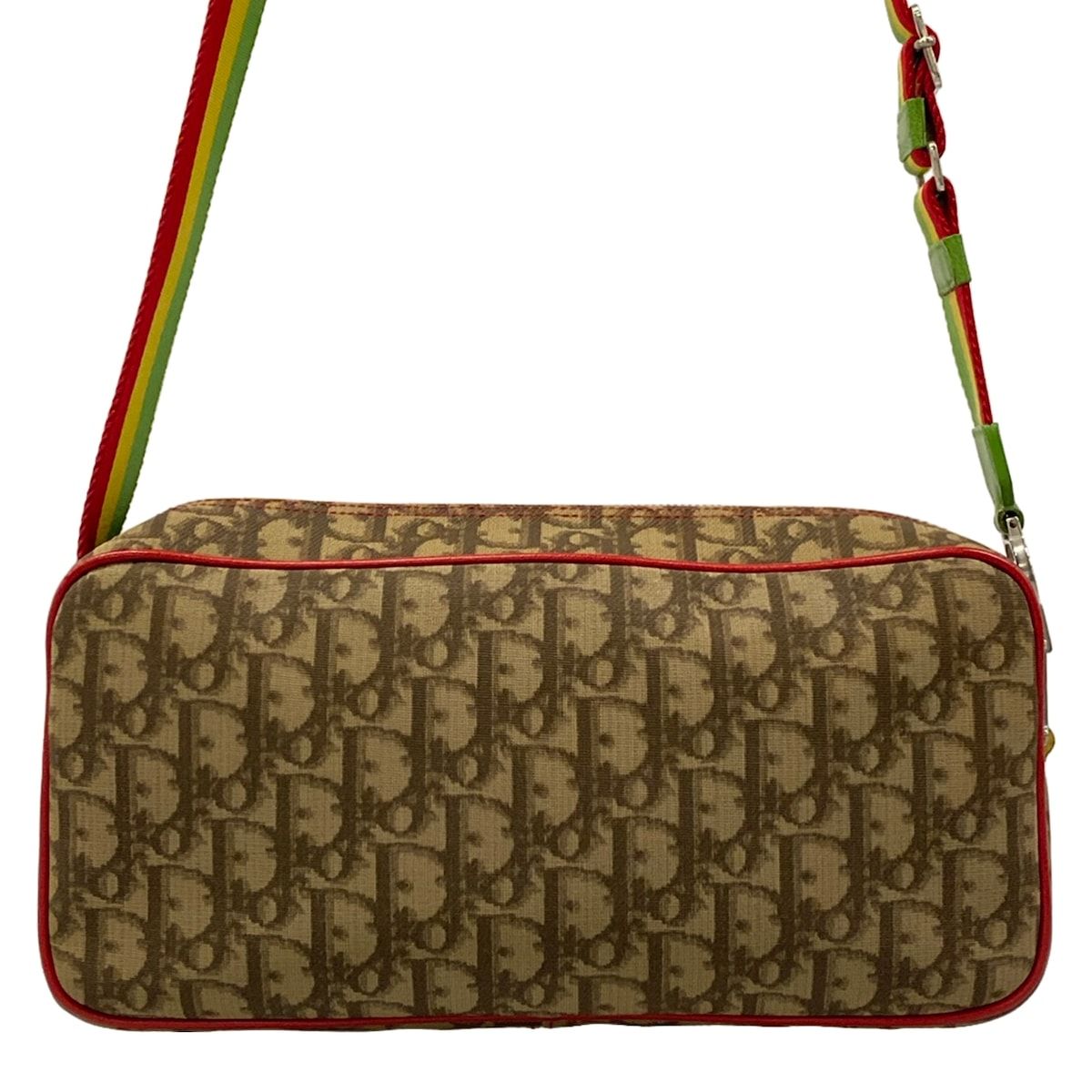 Dior Shoulder Bag Rasta Dark Brown Beige Multi Leather — view 3