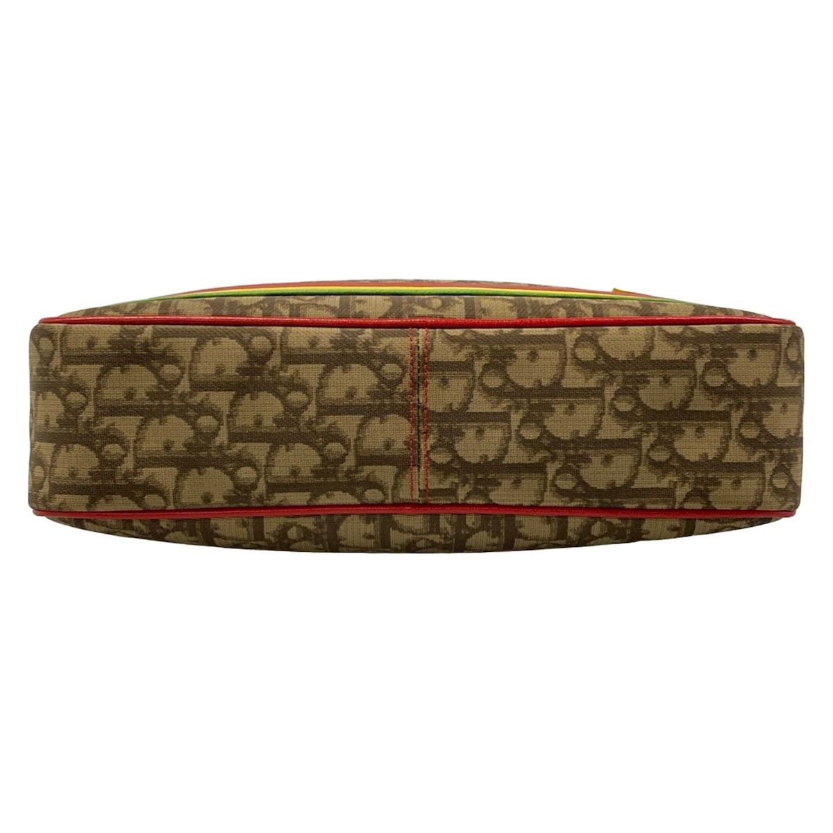 Dior Shoulder Bag Rasta Dark Brown Beige Multi Leather — view 5
