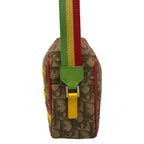 Dior Shoulder Bag Rasta Dark Brown Beige Multi Leather — view 4