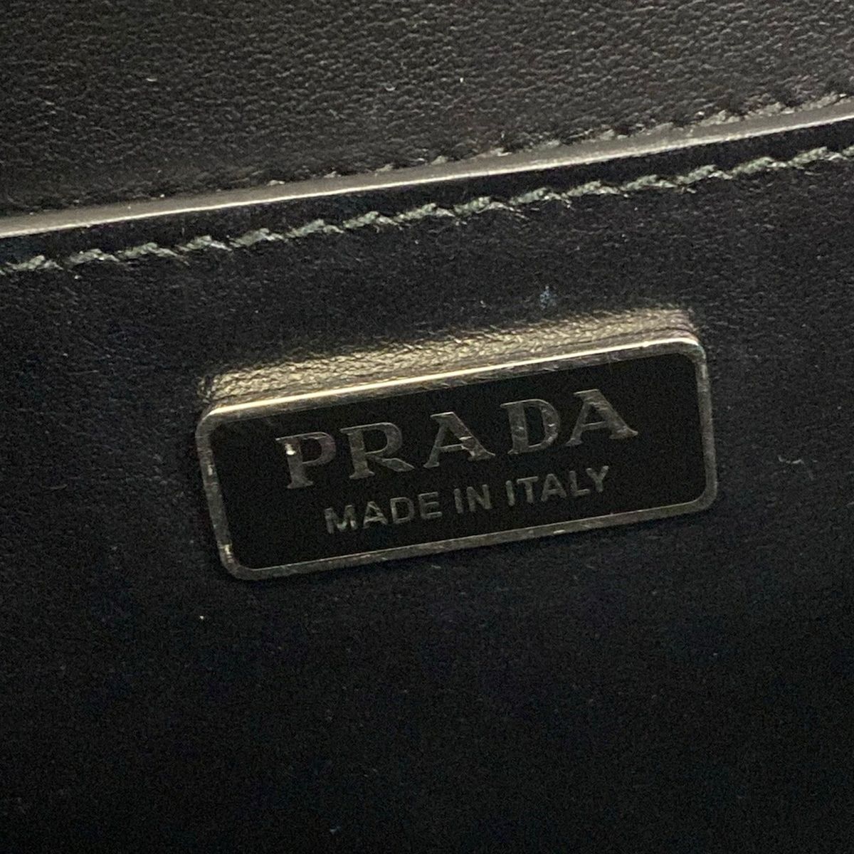 Prada Shoulder Bag Black Leather — view 9