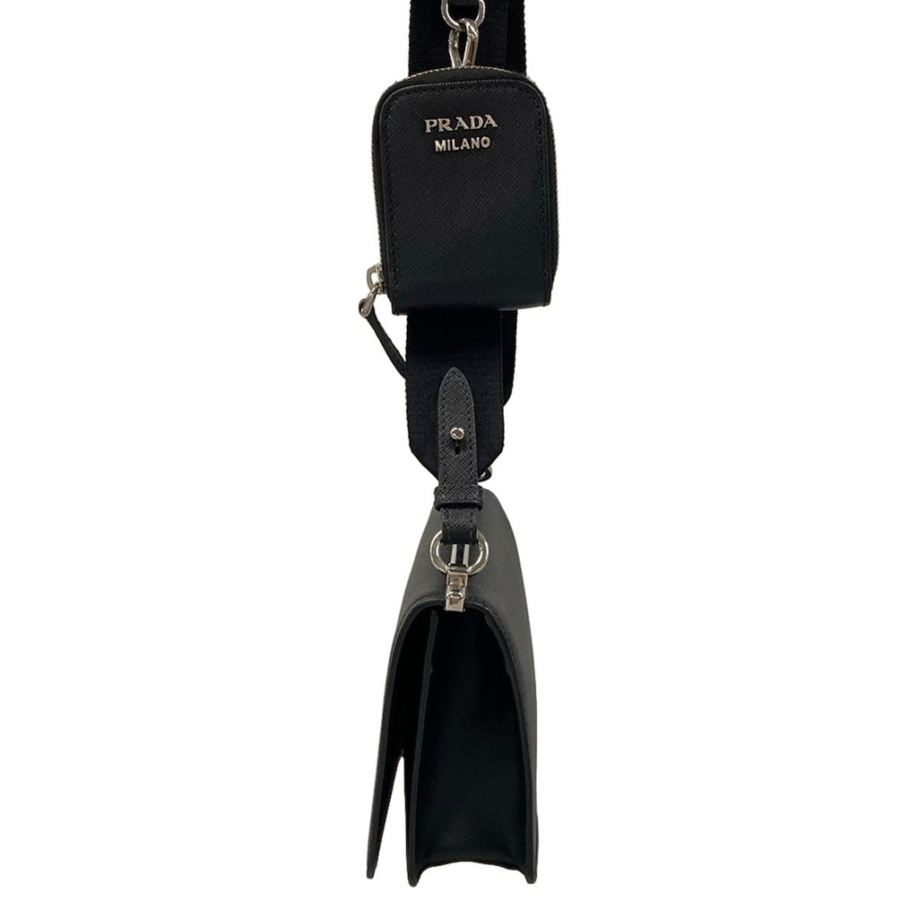 Prada Shoulder Bag Black Leather — view 4