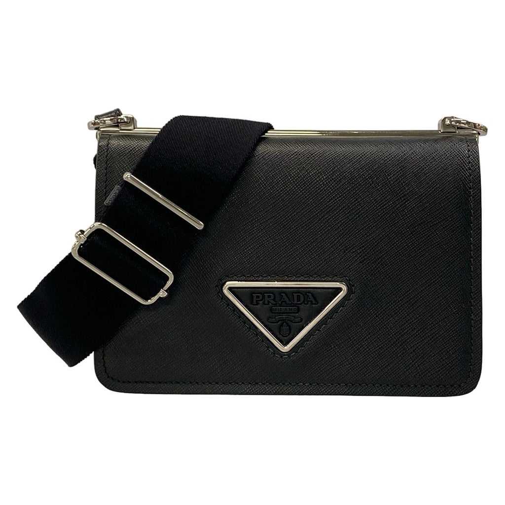 Prada Shoulder Bag Black Leather