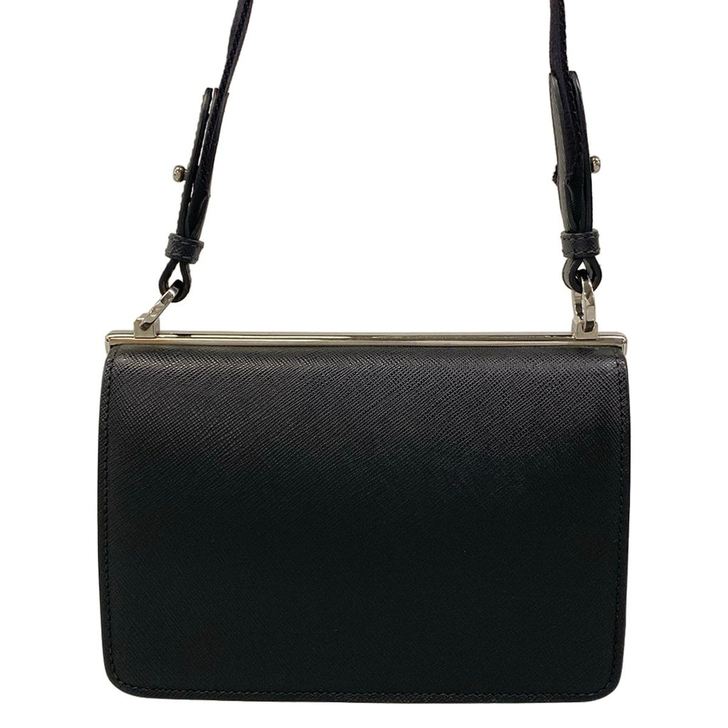 Prada Shoulder Bag Black Leather — view 3