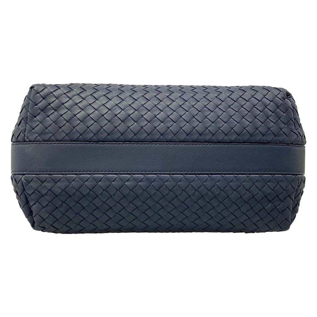 Bottega Veneta Shoulder Bag Intrecciato Navy Leather — view 5