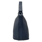 Bottega Veneta Shoulder Bag Intrecciato Navy Leather — view 2