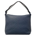 Bottega Veneta Shoulder Bag Intrecciato Navy Leather