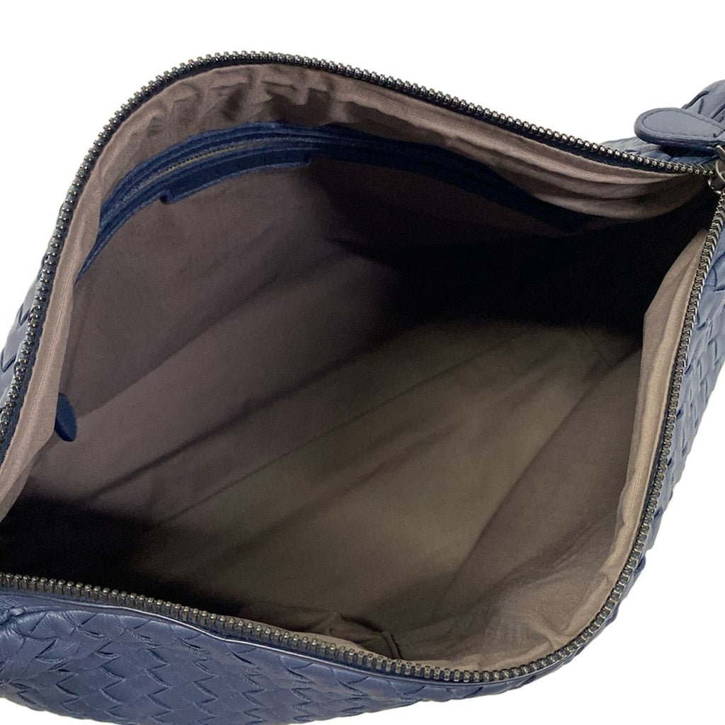 Bottega Veneta Shoulder Bag Intrecciato Navy Leather — view 7