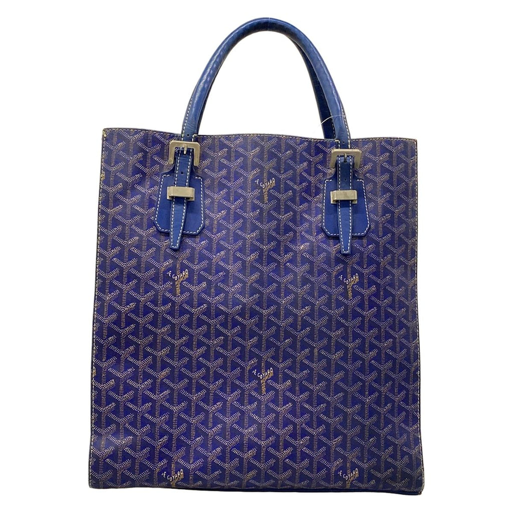 Goyard Tote Komol GM Blue Ivory Multi Markage Initial Leather — view 3