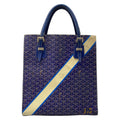 Goyard Tote Komol GM Blue Ivory Multi Markage Initial Leather
