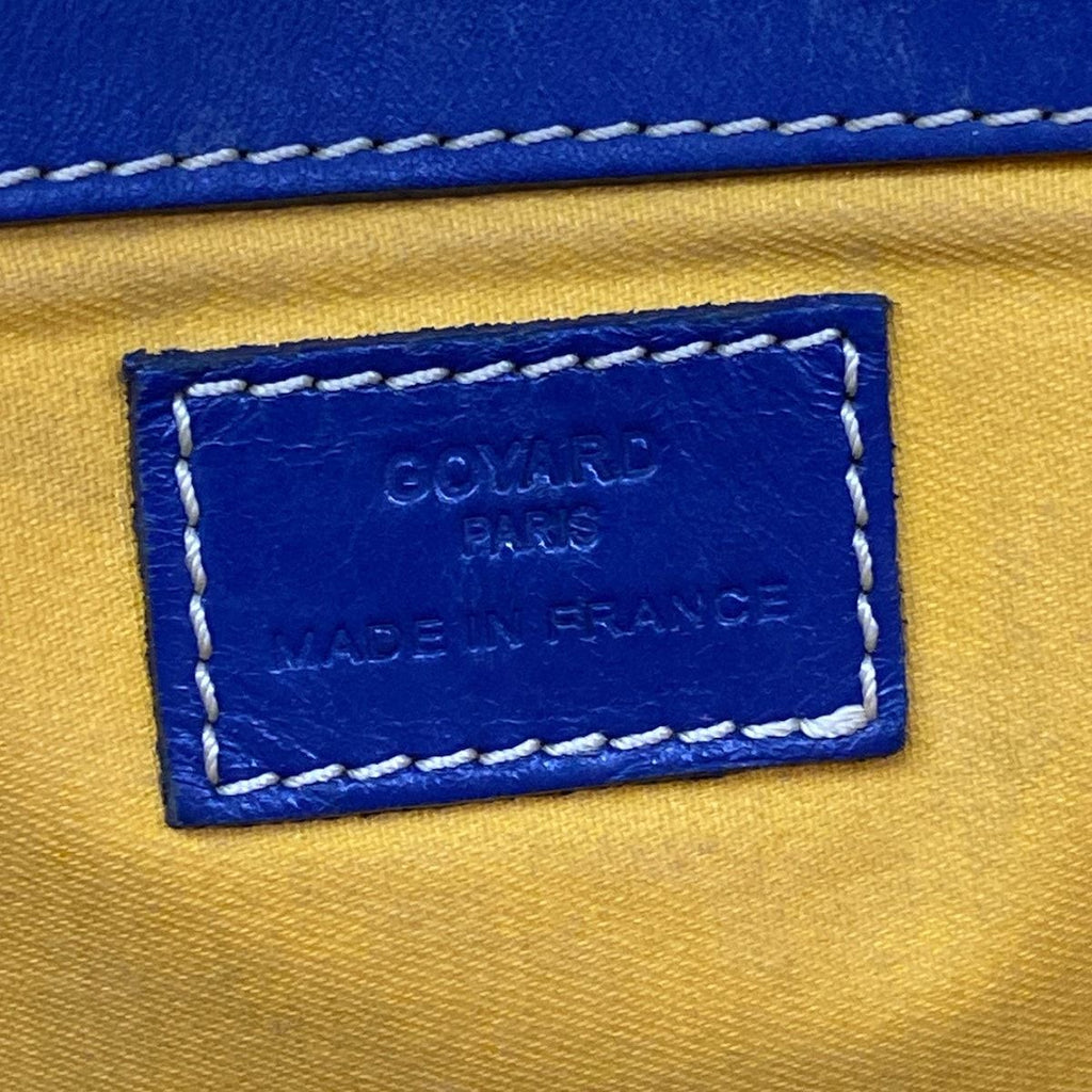 Goyard Tote Komol GM Blue Ivory Multi Markage Initial Leather — view 8