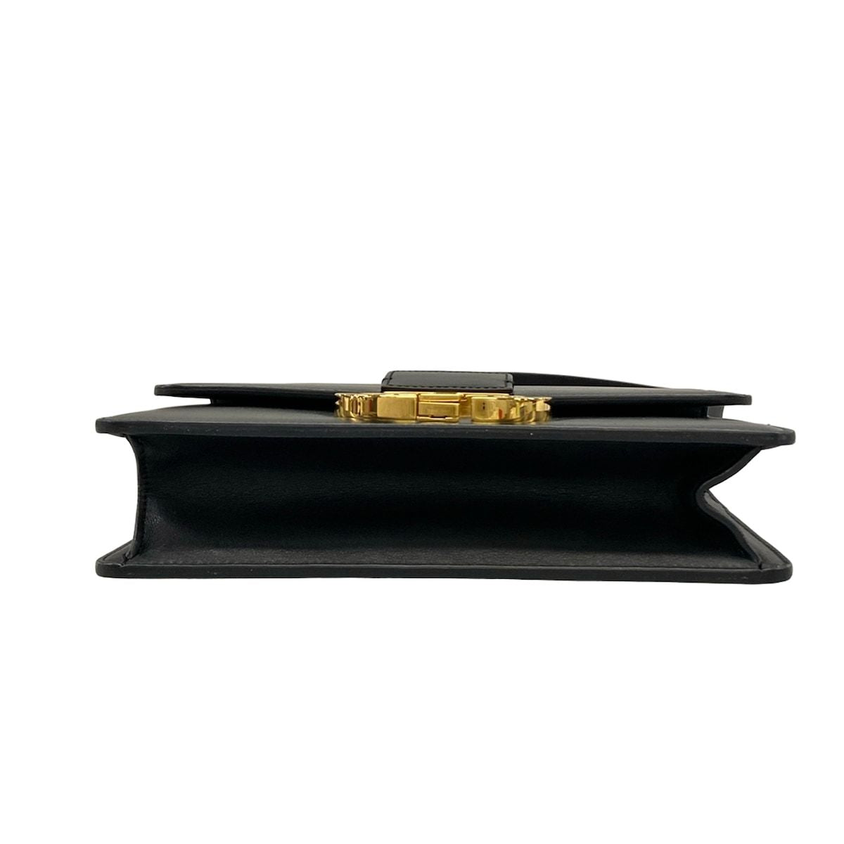 Dior Shoulder Bag 30 Montaigne Flap Black Gold Leather — view 5