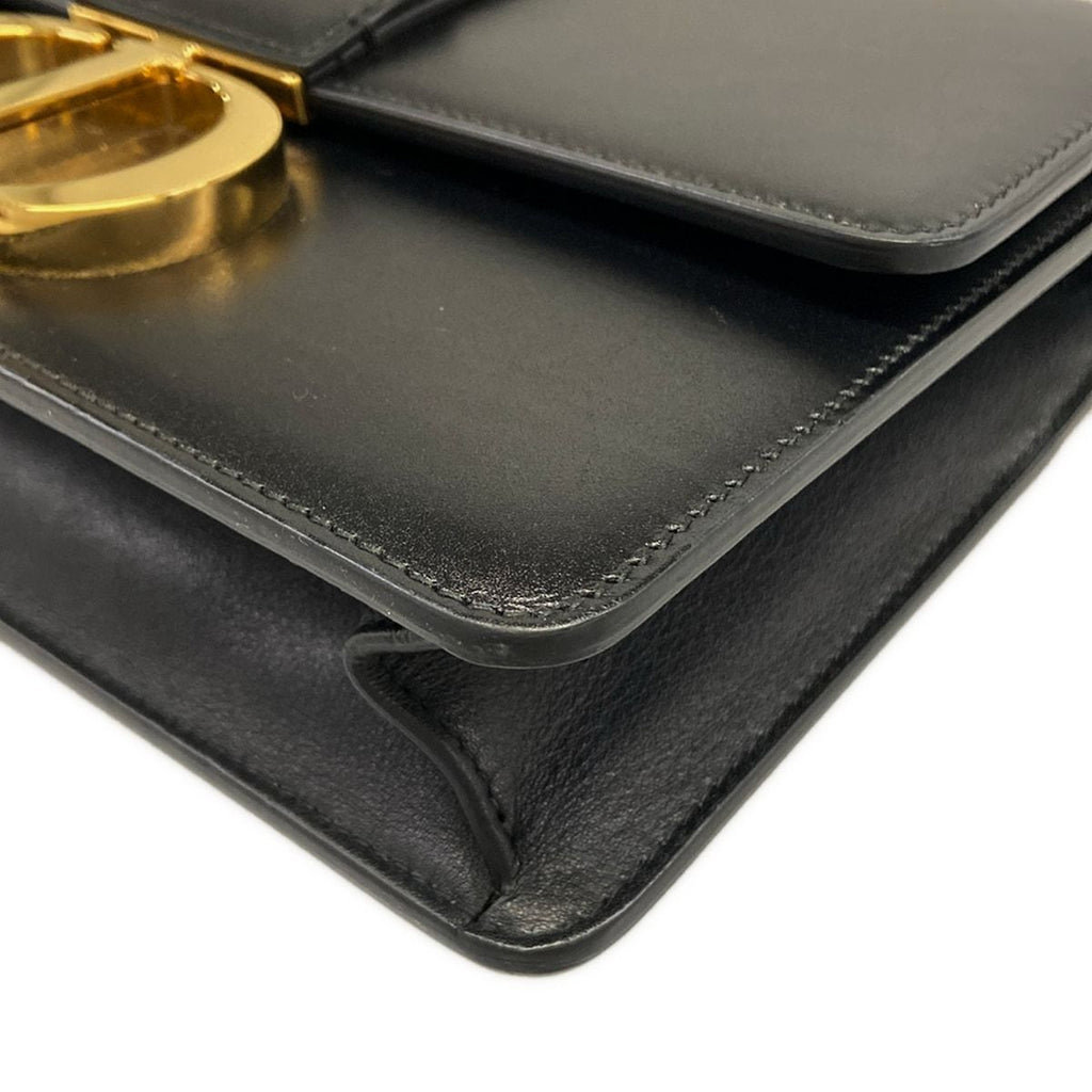 Dior Shoulder Bag 30 Montaigne Flap Black Gold Leather — view 6