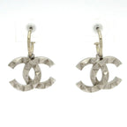 Chanel Earrings CC Logo Silver