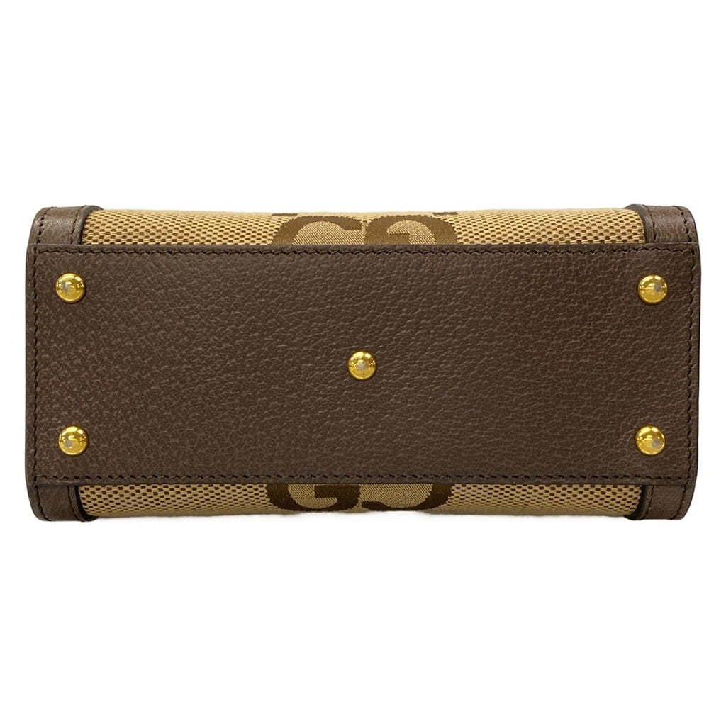 Gucci Handbag Diana Jumbo GG Mini Tote Dark Brown Beige Leather — view 5