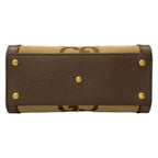 Gucci Handbag Diana Jumbo GG Mini Tote Dark Brown Beige Leather — view 5