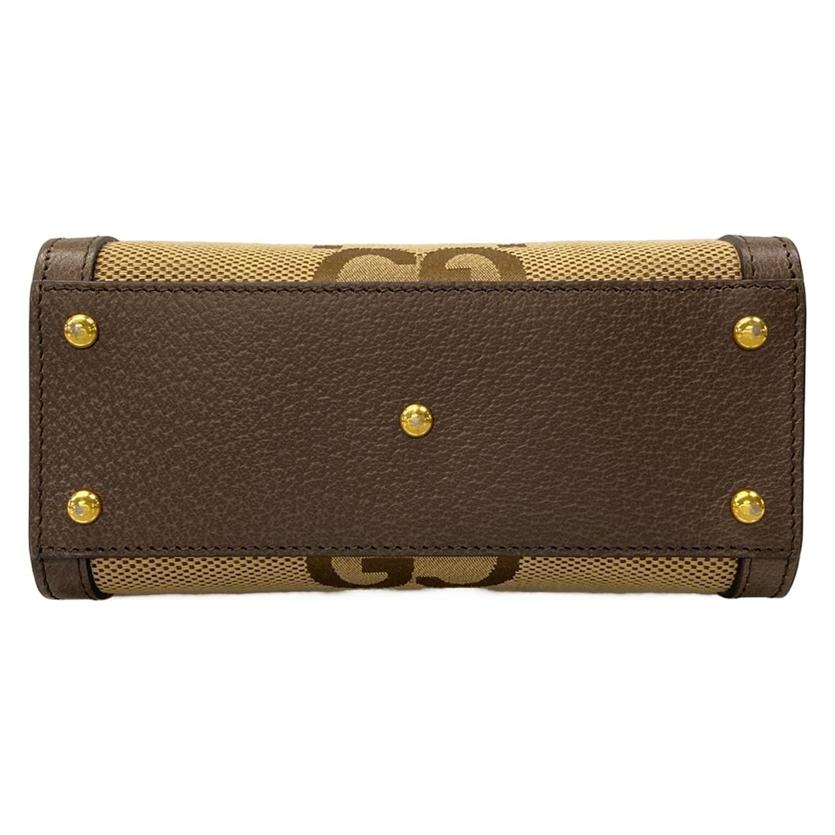 Gucci Handbag Diana Jumbo GG Mini Tote Dark Brown Beige Leather — view 5