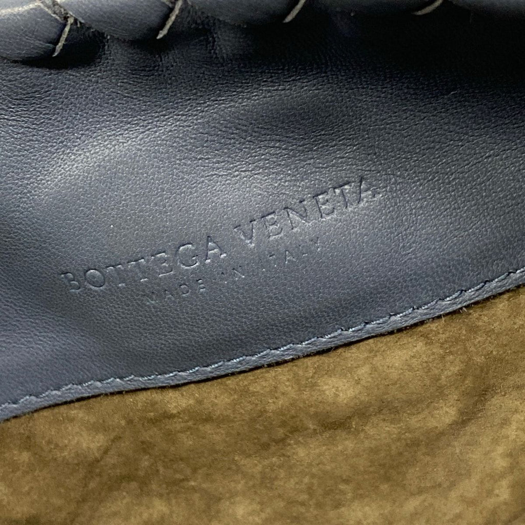 Bottega Veneta Handbag Intrecciato Blue Gray Leather — view 9
