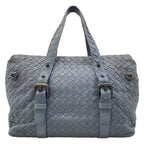 Bottega Veneta Handbag Intrecciato Blue Gray Leather — view 3