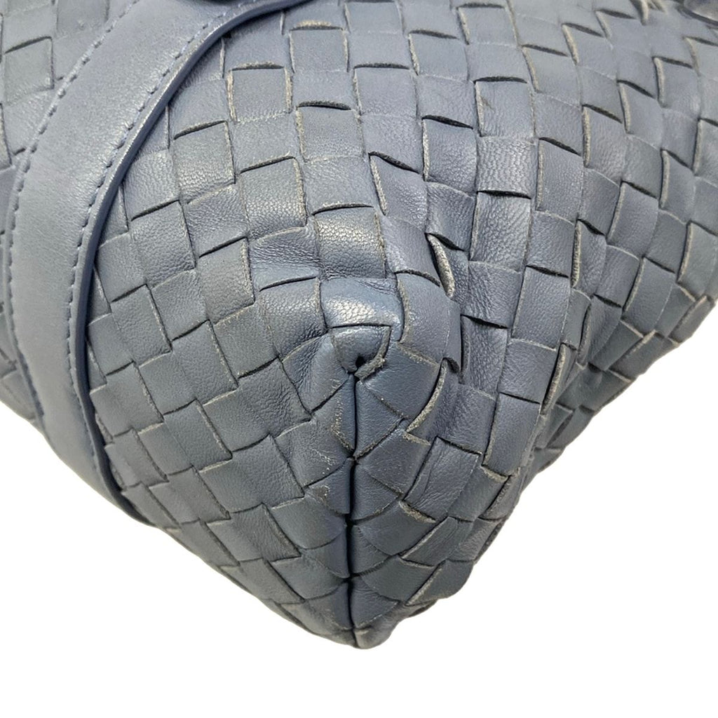 Bottega Veneta Handbag Intrecciato Blue Gray Leather — view 6