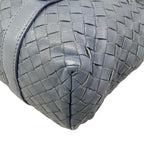 Bottega Veneta Handbag Intrecciato Blue Gray Leather — view 6