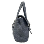 Bottega Veneta Handbag Intrecciato Blue Gray Leather — view 2