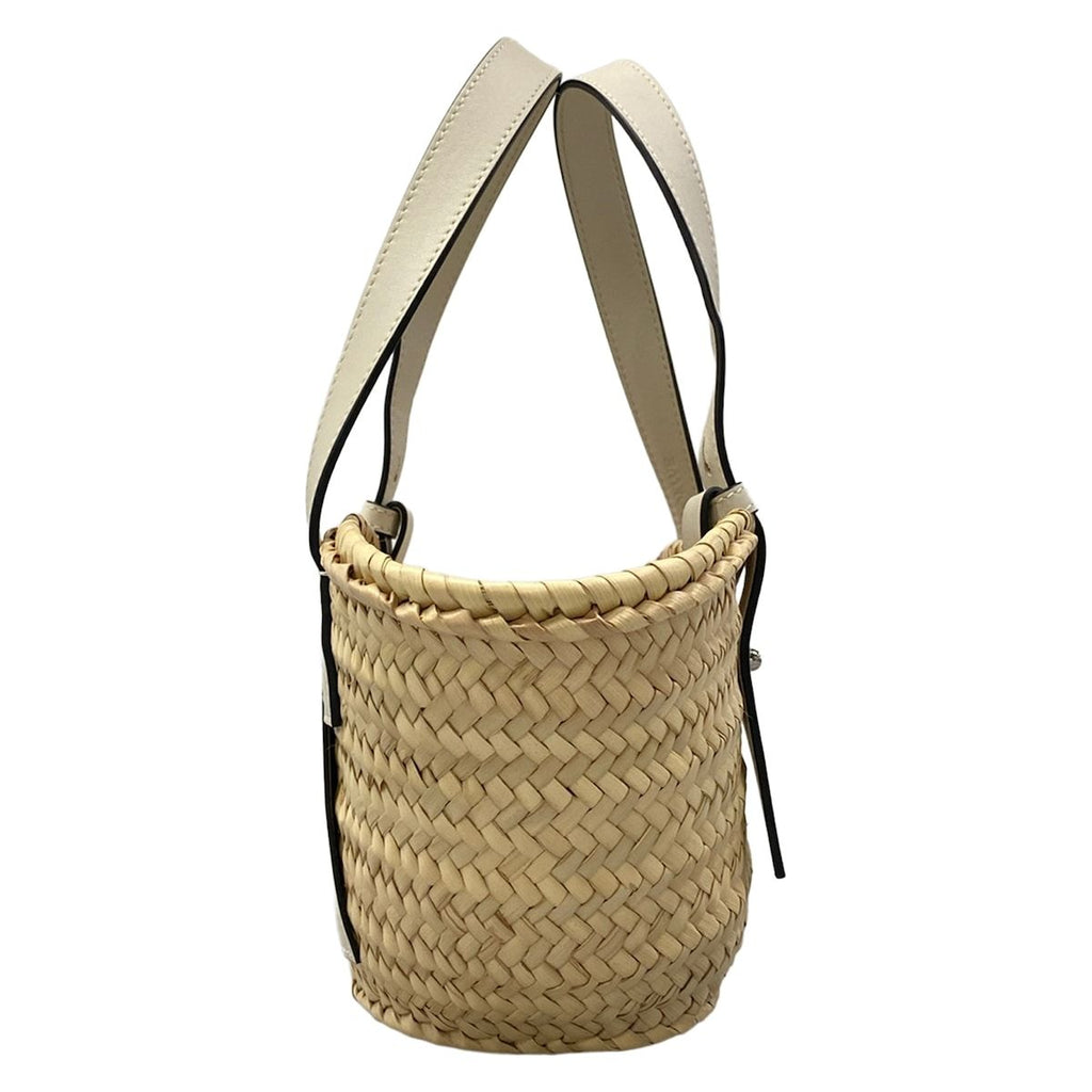 Loewe Tote Basket Ivory White Leather — view 4