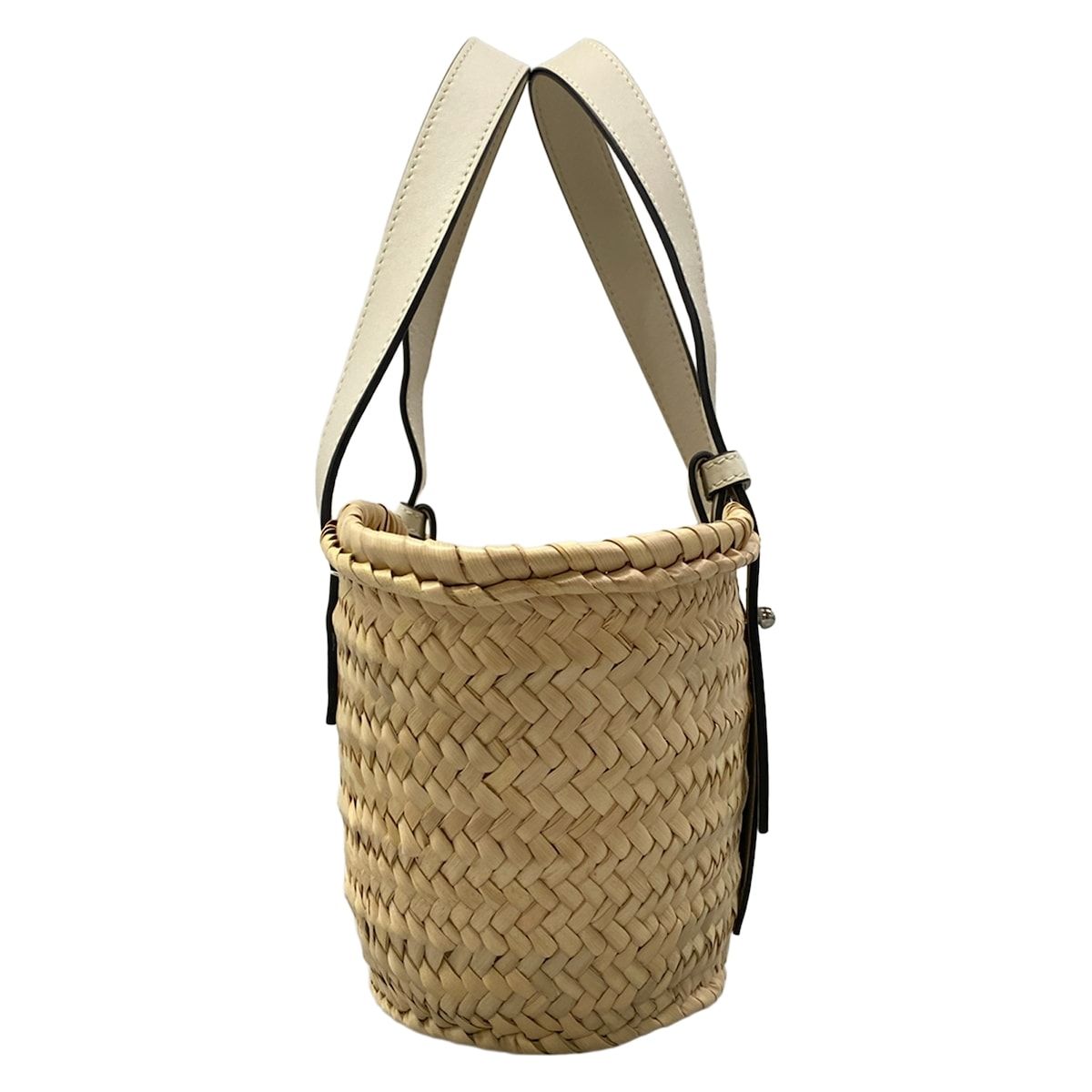 Loewe Tote Basket Ivory White Leather — view 2