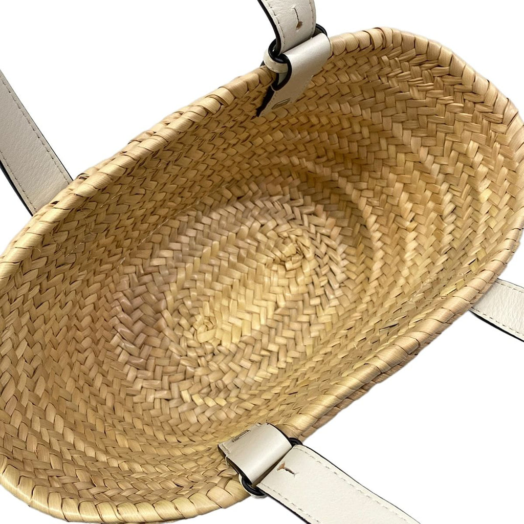 Loewe Tote Basket Ivory White Leather — view 7