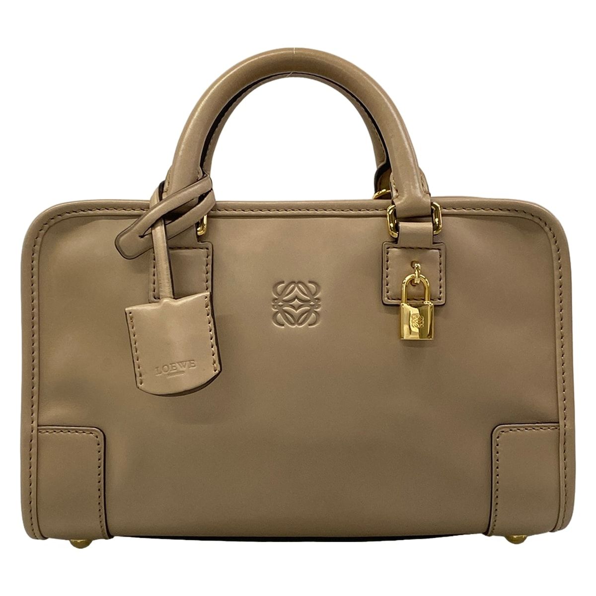 Loewe Handbag Amazona 23 Beige Leather