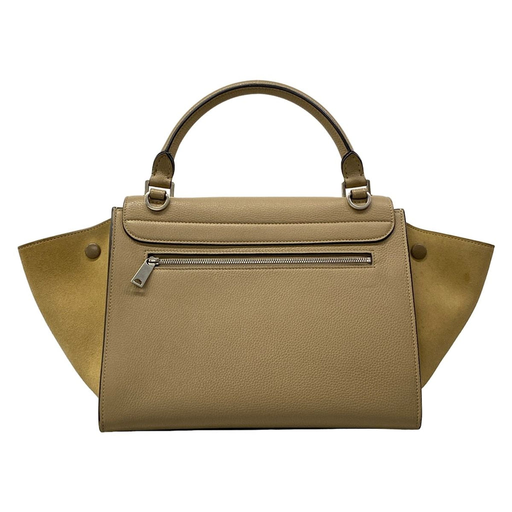 Celine Handbag Trapeze Small Beige Leather — view 3