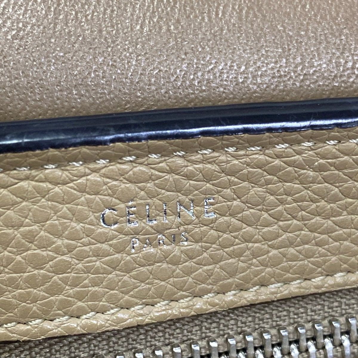 Celine Handbag Trapeze Small Beige Leather — view 9