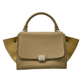 Celine Handbag Trapeze Small Beige Leather