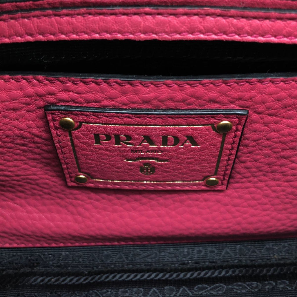 Prada Vitello Daino Leather 2-Way Shoulder Bag Pink — view 6