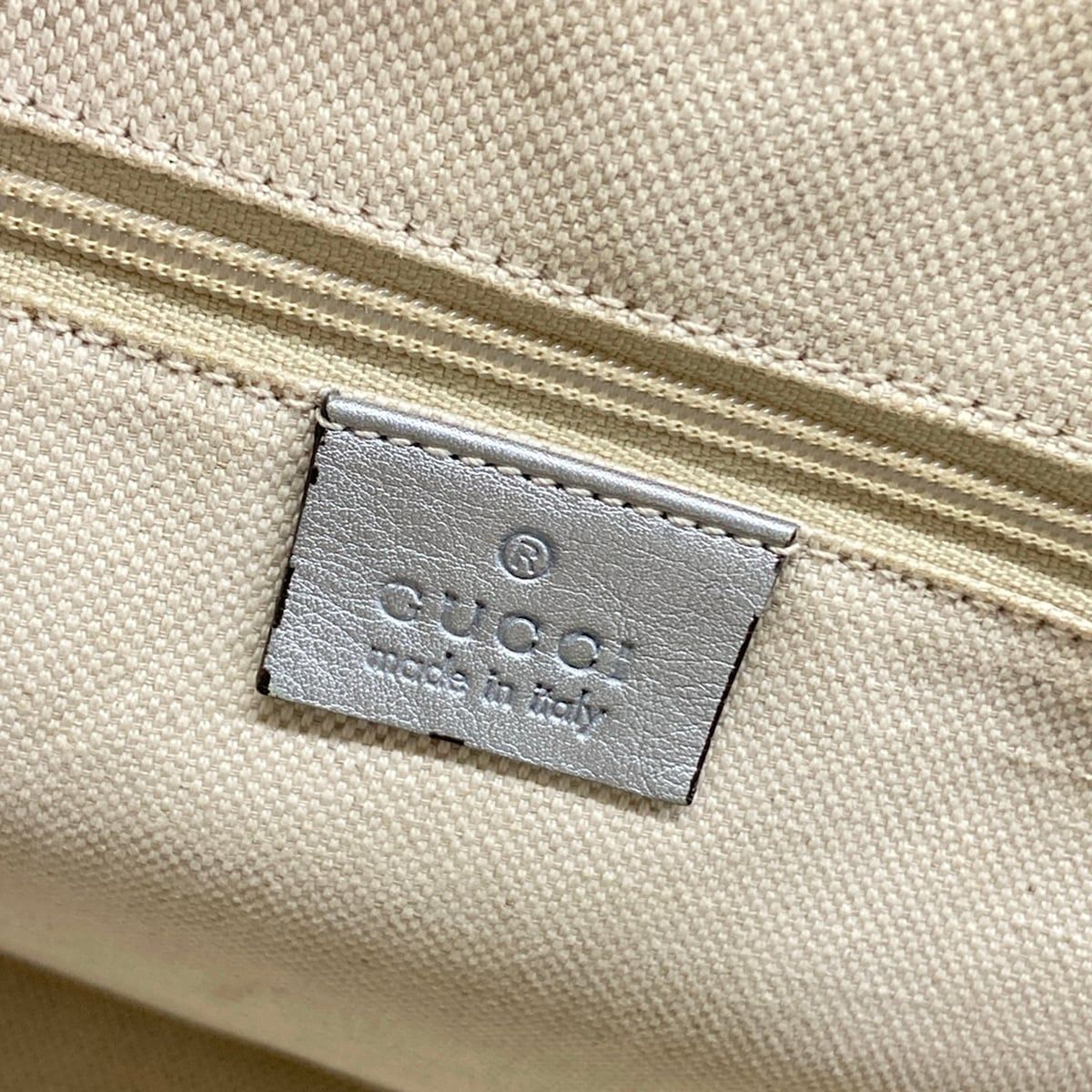 Gucci Handbag Sookie Guccissima Line Silver Leather — view 8