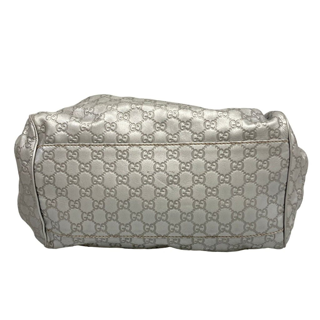 Gucci Handbag Sookie Guccissima Line Silver Leather — view 5