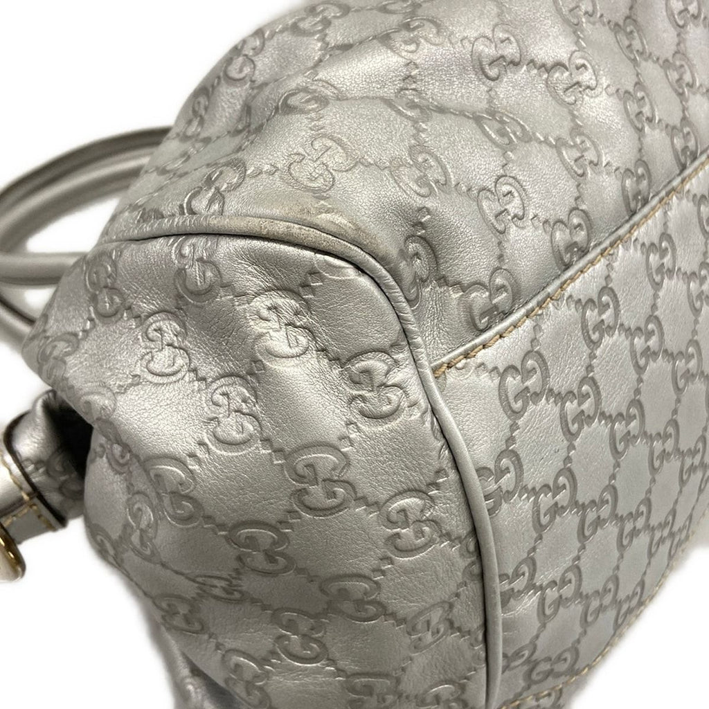 Gucci Handbag Sookie Guccissima Line Silver Leather — view 6