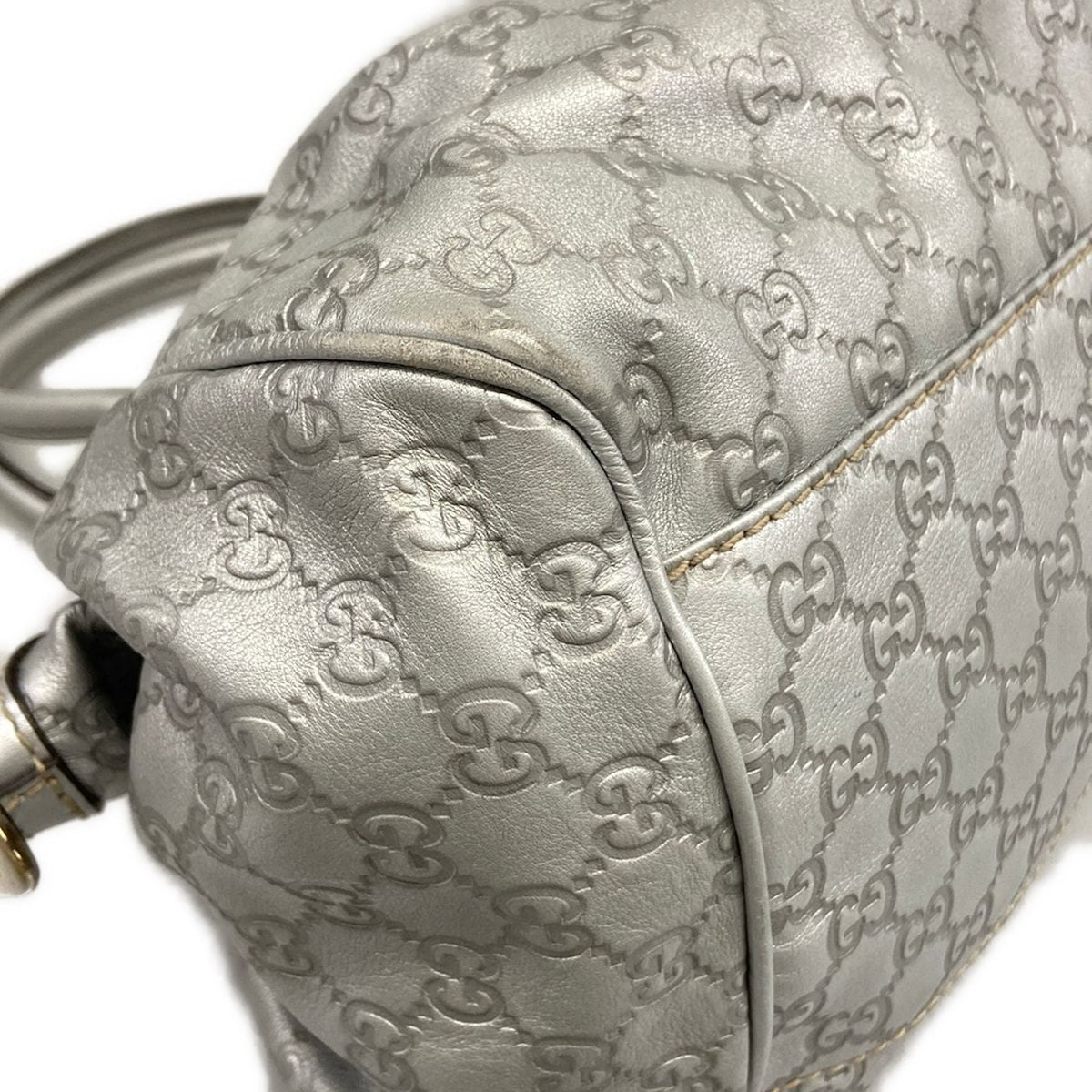 Gucci Handbag Sookie Guccissima Line Silver Leather — view 6