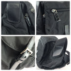 Prada Tessuto Black Silver Nylon Leather Shoulder — view 5