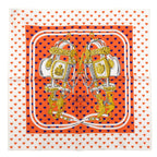 Hermes Carre 45 Brides de Gala Love Ceremonial Bridle Silk 100% Heart Pattern