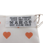 Hermes Carre 45 Brides de Gala Love Ceremonial Bridle Silk 100% Heart Pattern — view 9