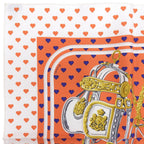 Hermes Carre 45 Brides de Gala Love Ceremonial Bridle Silk 100% Heart Pattern — view 3