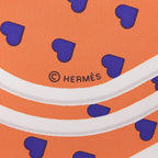 Hermes Carre 45 Brides de Gala Love Ceremonial Bridle Silk 100% Heart Pattern — view 8