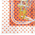 Hermes Carre 45 Brides de Gala Love Ceremonial Bridle Silk 100% Heart Pattern — view 5
