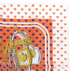Hermes Carre 45 Brides de Gala Love Ceremonial Bridle Silk 100% Heart Pattern — view 4