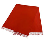 Hermes Cashmere Logo Embroidery with Fringe Large Shawl Scarf — view 6